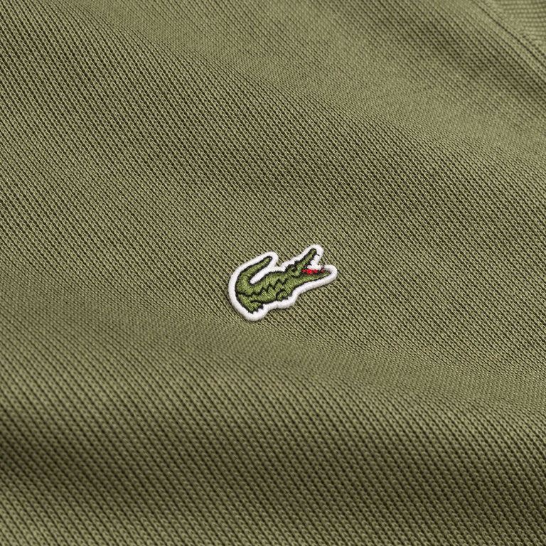 Lacoste Zippered Stand Up Collar Cotton Sweatshirt