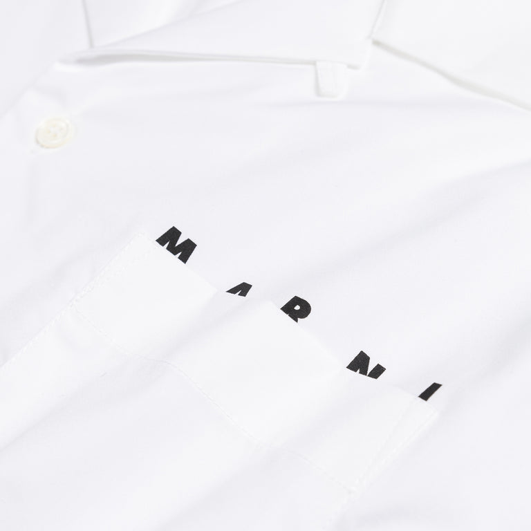 Marni Organic Poplin Bowling Shirt With Hidden Logo