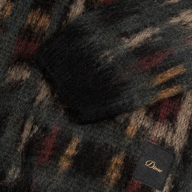 Dime Plaid Mohair Knit