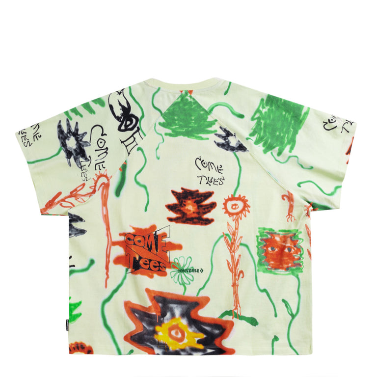 Converse x Come Tees Floral Triangle Tee onfeet