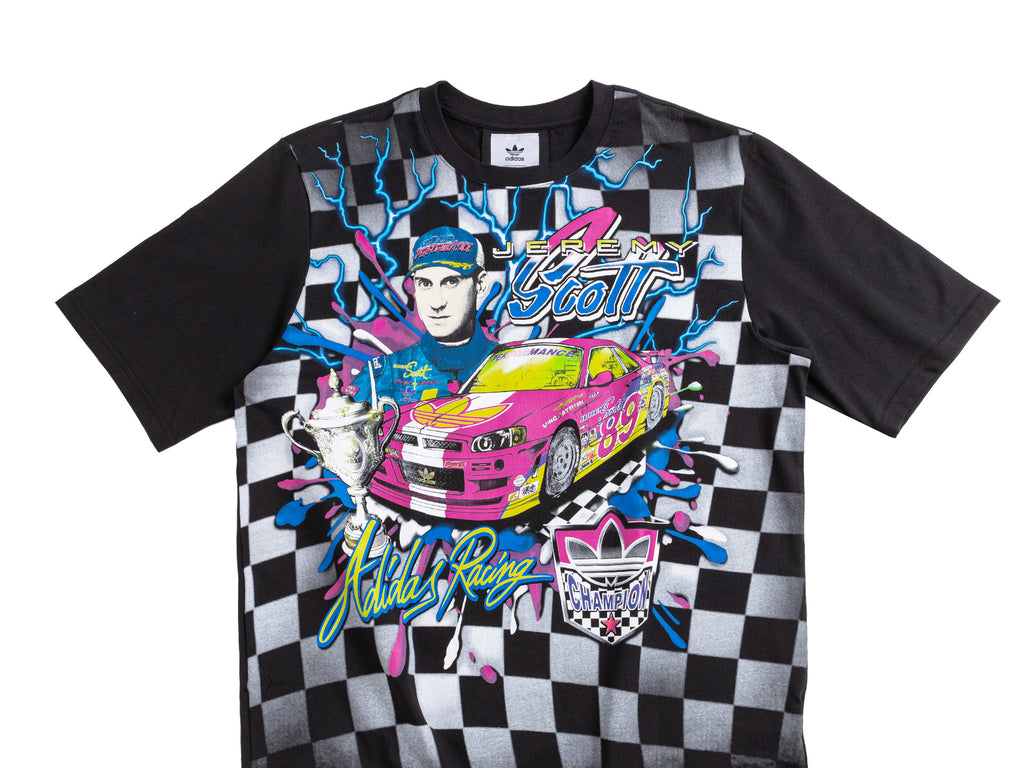 Adidas x Jeremy Scott Rally Tee – buy now at Asphaltgold Online Store!